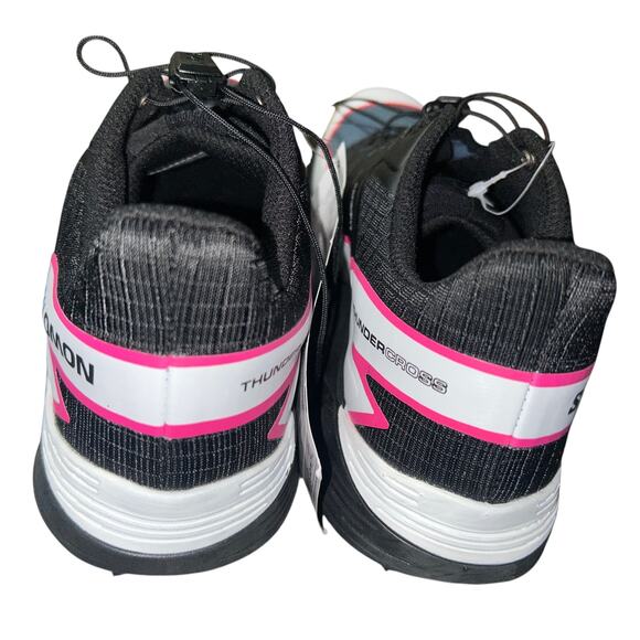 Salomon Womens Size 8 Thundercross Trail Running Shoe Black/Bersea/Pink F&F Ship - Picture 3 of 7